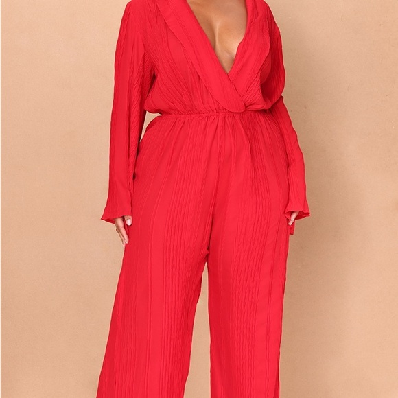 PrettyLittleThing Red Jumpsuit - Picture 6 of 6